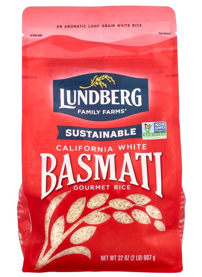 Lundberg California White Basmati Gourmet Rice 32 oz (907 g) 