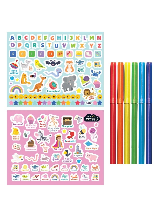 مجموعة أنشطة تهجئة هينكلر جونيور إكسبلوررز مع مكتب محمول - مجموعة تعليمية ممتعة للأطفال - Image 2