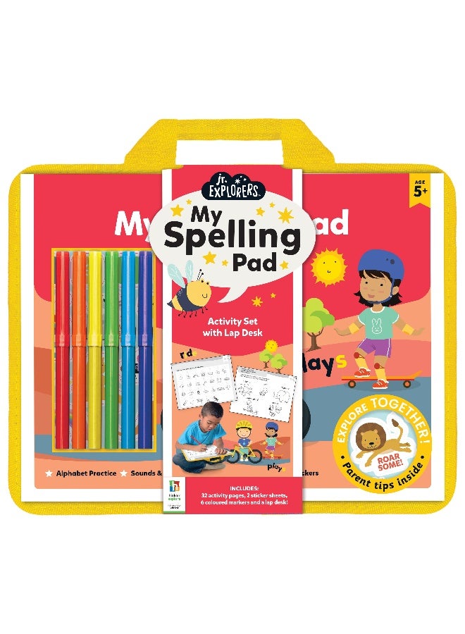 مجموعة أنشطة تهجئة هينكلر جونيور إكسبلوررز مع مكتب محمول - مجموعة تعليمية ممتعة للأطفال - Image 1