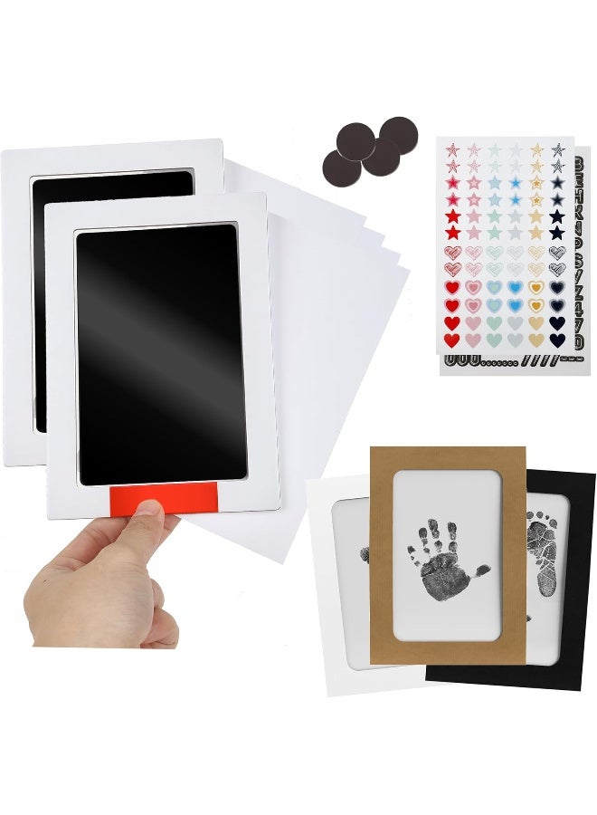 Baby Mushroom Baby Mushroom XL Inkless Hand & Footprint Kit | Clean-Touch Ink Pads Large | Keepsake Frames + Accessories - Image 1