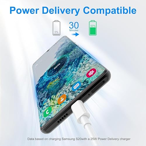 Mtovox Type C to Type C Strong Braided Cable, 60W PD Fast Charging, for iPhone 16 Series, 15 Series, iPad, MacBook, Samsung, Other Android Devices, Data Sync, 1 Meter - Image 2
