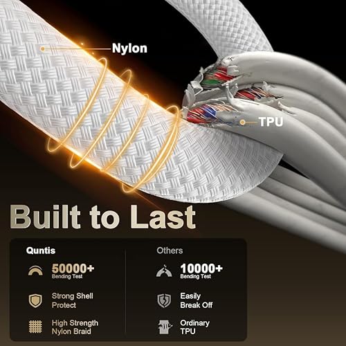 Mtovox Type C to Type C Strong Braided Cable, 60W PD Fast Charging, for iPhone 16 Series, 15 Series, iPad, MacBook, Samsung, Other Android Devices, Data Sync, 1 Meter - Image 3