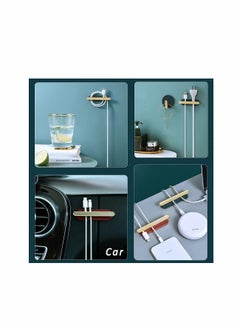 KASTWAVE KASTWAVE Decorative Wall Door Self Adhesive Hanger Hooks Heavy Duty for Hanging Coats Clothes Hat Keys Purse Kitchen Towels Hook Waterproof Shower Room Sticky Hooks for Bathroom Organizer (12 PCS)  - Image 3