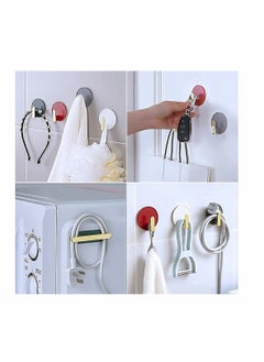 KASTWAVE KASTWAVE Decorative Wall Door Self Adhesive Hanger Hooks Heavy Duty for Hanging Coats Clothes Hat Keys Purse Kitchen Towels Hook Waterproof Shower Room Sticky Hooks for Bathroom Organizer (12 PCS)  - Image 5