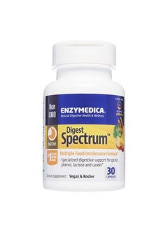 Digest Spectrum, Enzymes for Multiple Food Intolerances, Breaks Down Problem Foods, 30 Capsules