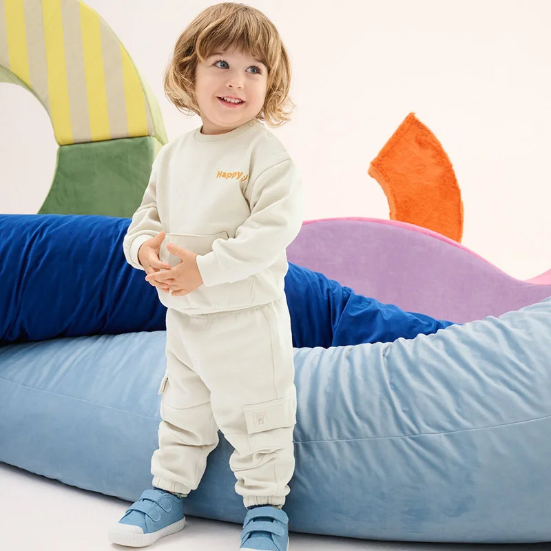 Cool Club LIGHT BEIGE COTTON, POLYESTER JOGGING PANTS