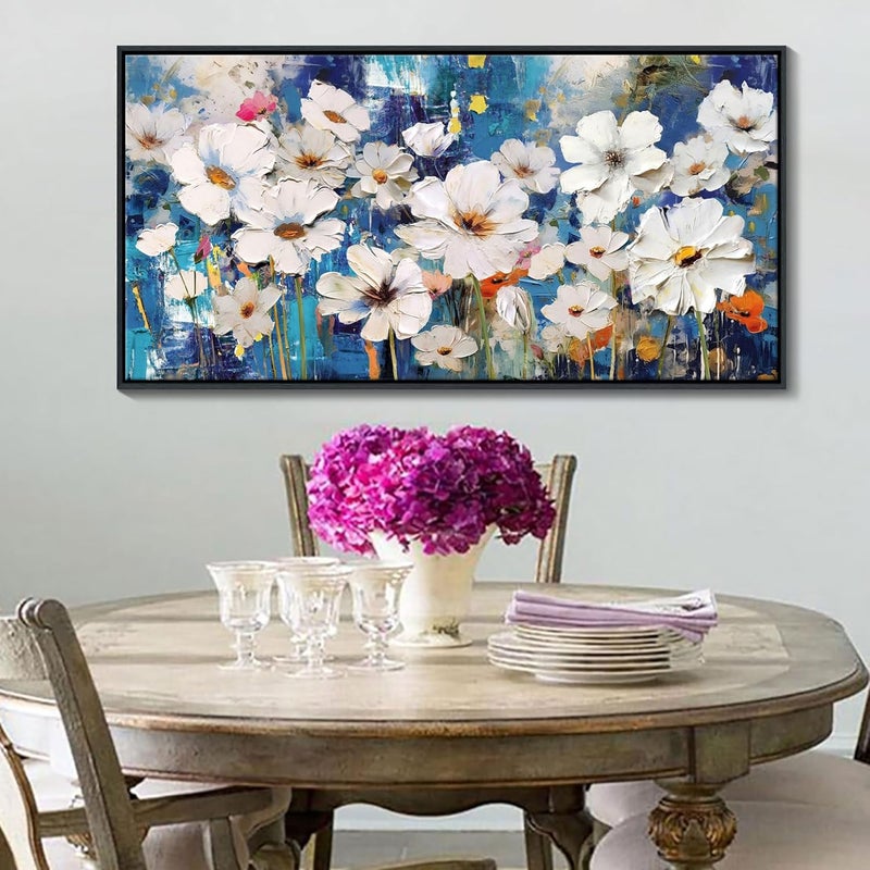 Pogusmavi Framed Floral Canvas Wall Art - Image 5
