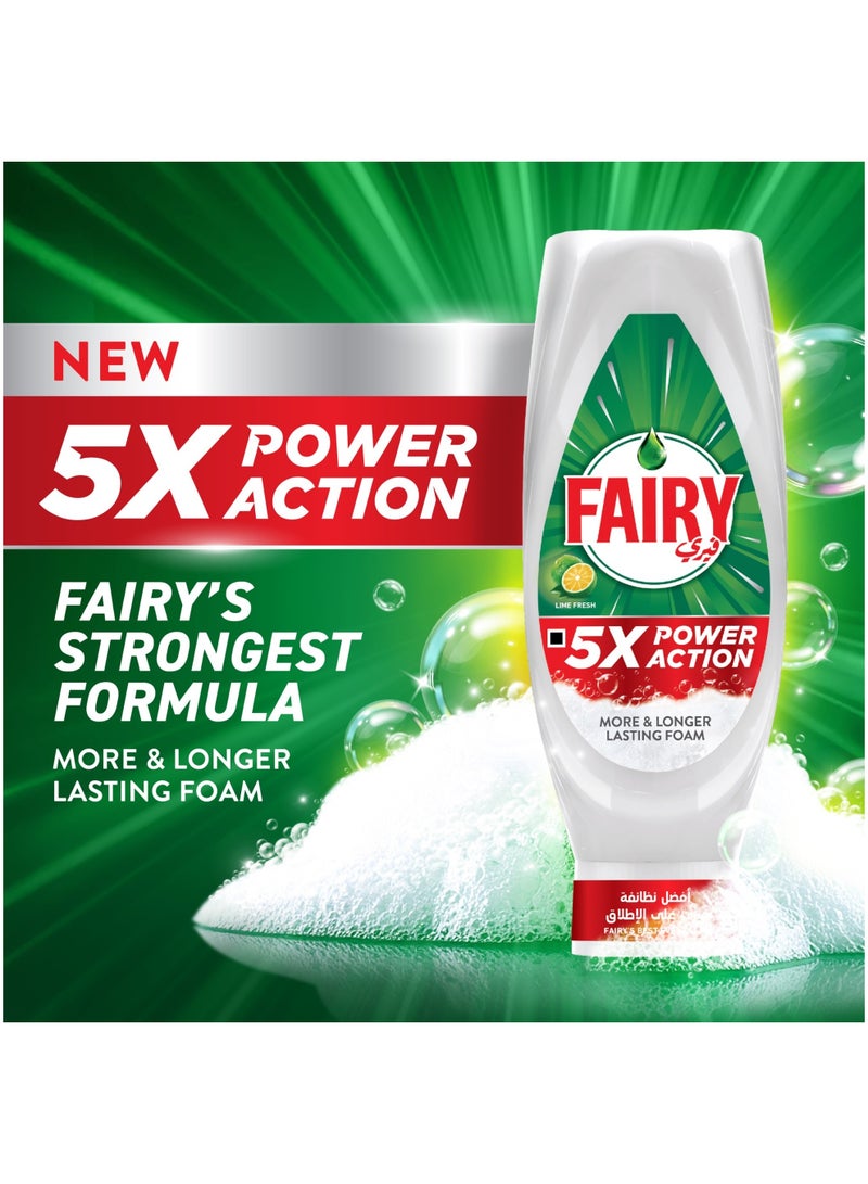 5X Power Action Dishwashing Liquid - Lime Scent - view 2