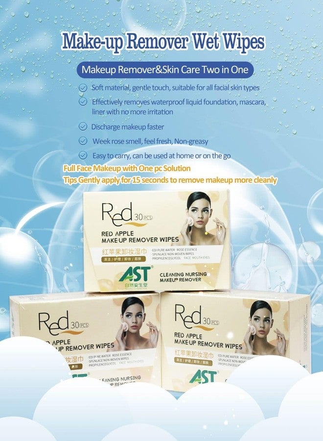 AST Make Up Remover Wet Wipes | 30 Pieces | Pack Of 4 - Image 3