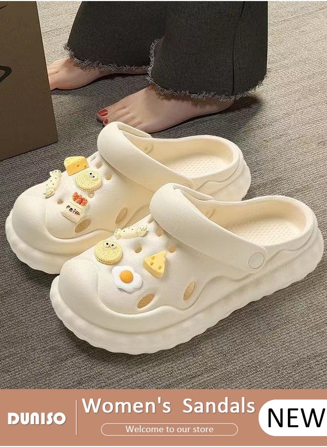 DUNISO Women's clogs Sandals Bath Slippers Quick Drying Slide Sandal Non-Slip Soft Shower Slippers Spa Bath Pool Gym House Slippers Beach Sandals for Indoor & Outdoor  - Image 1