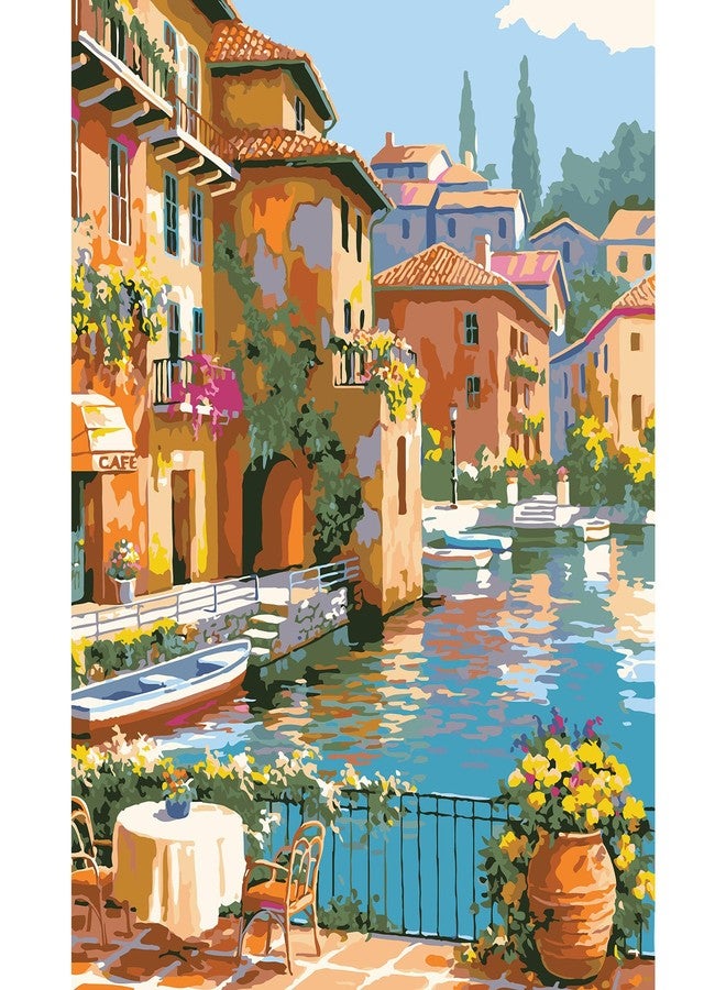 لوحة الرسم بالأرقام من كوايت ديو للبالغين، لوحة رسم مناظر المدينة بالأرقام، لوحة رسم المناظر الطبيعية بالأرقام مناسبة لتزيين جدران المنزل مقاس 16 × 20 بوصة. - Image 1