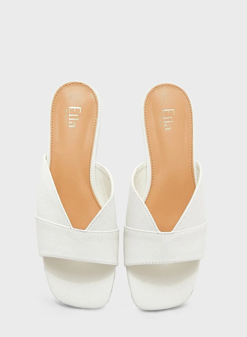 ELLA Deep V Detail Flat Sandal