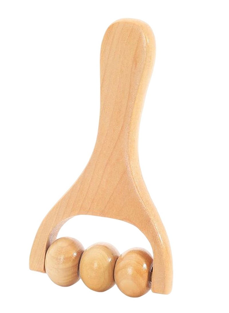 Generic Versatile Natural Wood Massager With Rotatable Rings  - Image 1