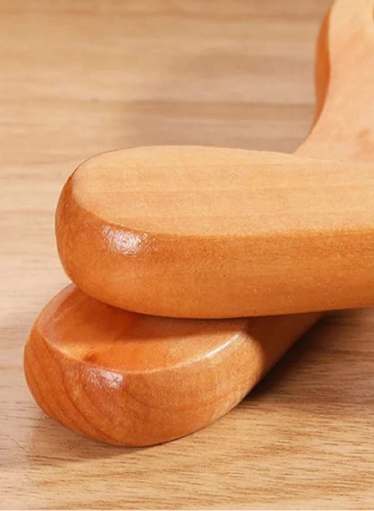 Generic Versatile Natural Wood Massager With Rotatable Rings  - Image 4