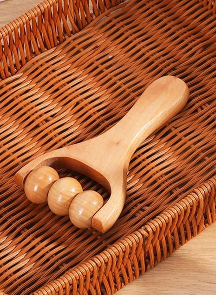 Generic Versatile Natural Wood Massager With Rotatable Rings  - Image 3