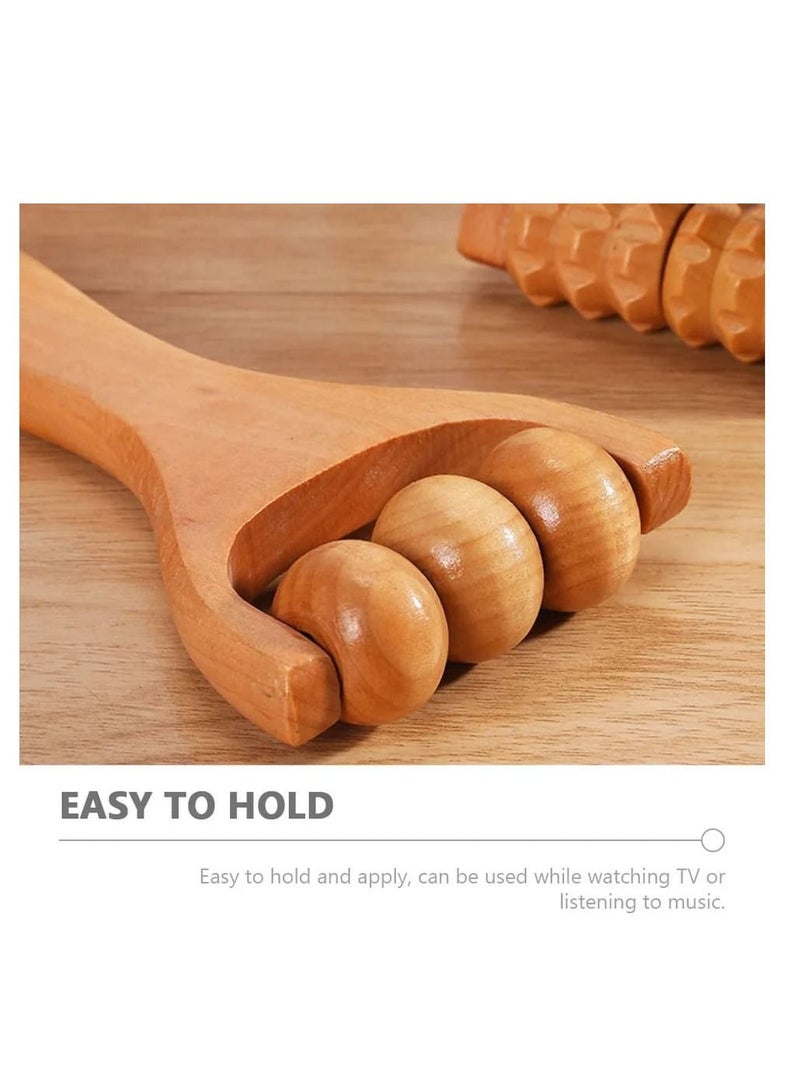 Generic Versatile Natural Wood Massager With Rotatable Rings  - Image 5