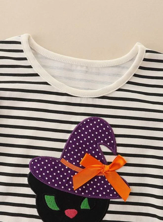يونيكي Purple A-Line Crew Neck Printed Dress