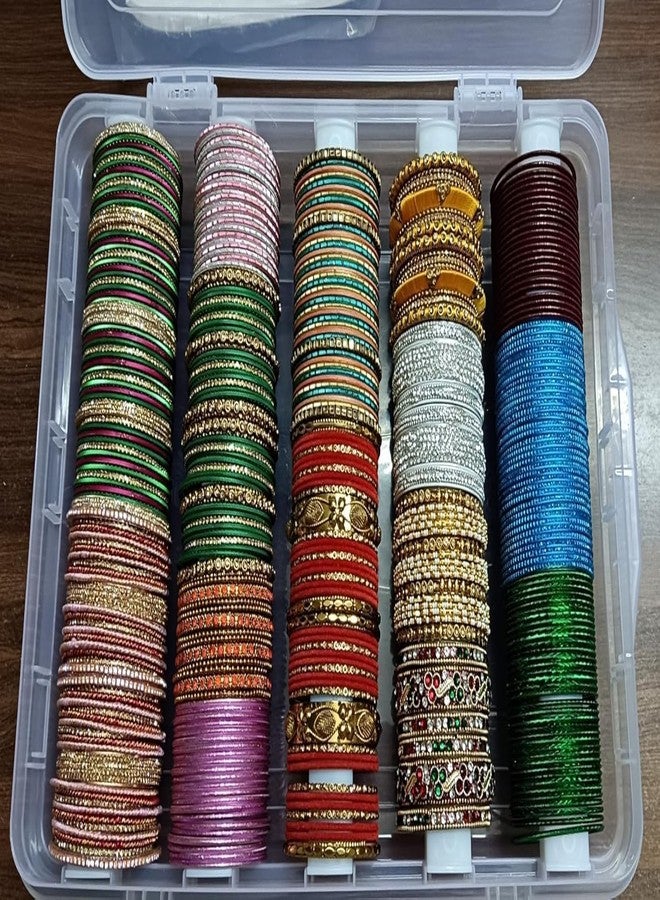 DRIVIJI Transparent Stylish Multipurpose 5 rod Bangle Box Chudi Set Organizer Jewelery Storage Display Box for Bangles For Women and Girls, Plastic - Image 4