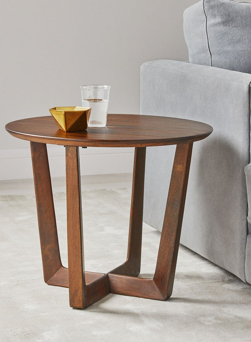 Cazanova Round side table made of walnut veneer - Image 3