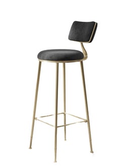 CityRiya-Long Bar Stool Cafe Restaurant Leisure Backrest High Chair  - Image 1