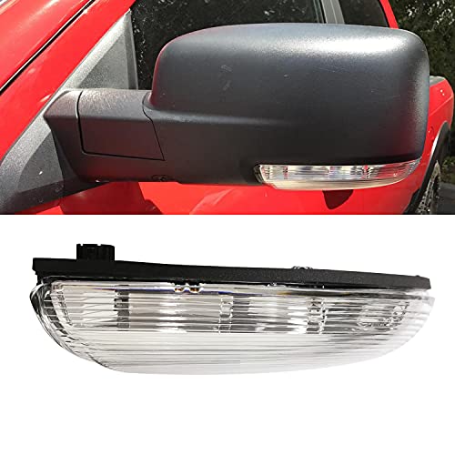 KYYET Front Left Driver Side Mirror Turn Signal Light Lamp Housing With Puddle Compatible with Dodge Ram 1500 2500 2009-2018 Replace# 68064949AA - Image 2