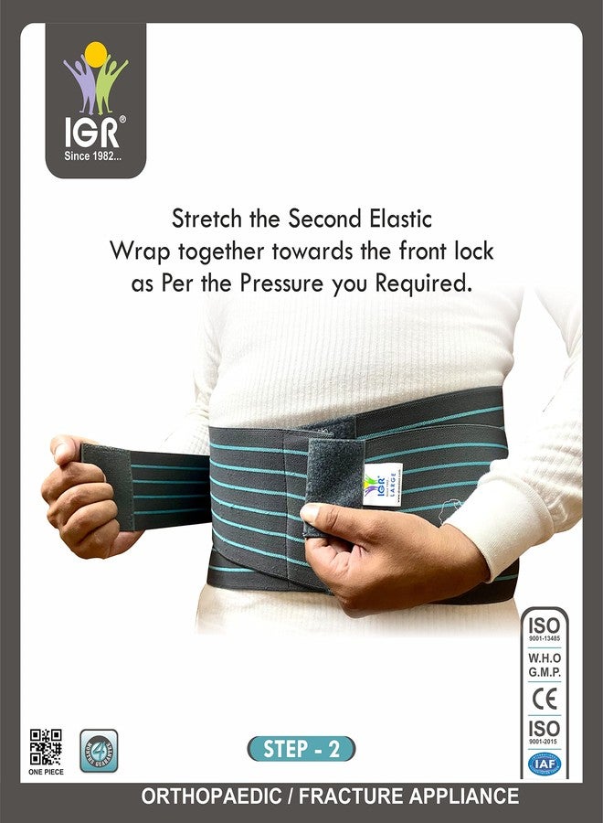 IGR حزام IGR القطني العجزي | حزام LS | حزام الظهر | حزام آلام الظهر | حزام LS مزدوج الدعم | تخفيف آلام الظهر، دعم العجز للرجال والنساء | حزام LS مطاطي | حزام تصحيح الوضعية (مقاس XXXX كبير (52 بوصة وما فوق) - قطعة واحدة). - Image 4