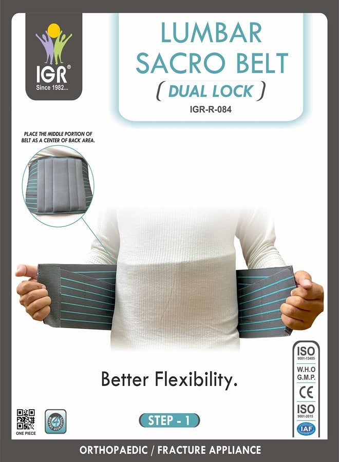 IGR حزام IGR القطني العجزي | حزام LS | حزام الظهر | حزام آلام الظهر | حزام LS مزدوج الدعم | تخفيف آلام الظهر، دعم العجز للرجال والنساء | حزام LS مطاطي | حزام تصحيح الوضعية (مقاس XXXX كبير (52 بوصة وما فوق) - قطعة واحدة). - Image 2