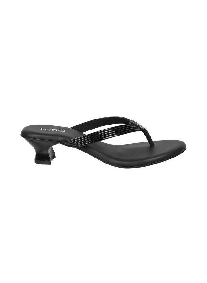 مترو حذاء Metro Women's Black Fashion Kitten Heel Slip-on مقاس المملكة المتحدة/5 الاتحاد الأوروبي/38 (32-240) - Image 3
