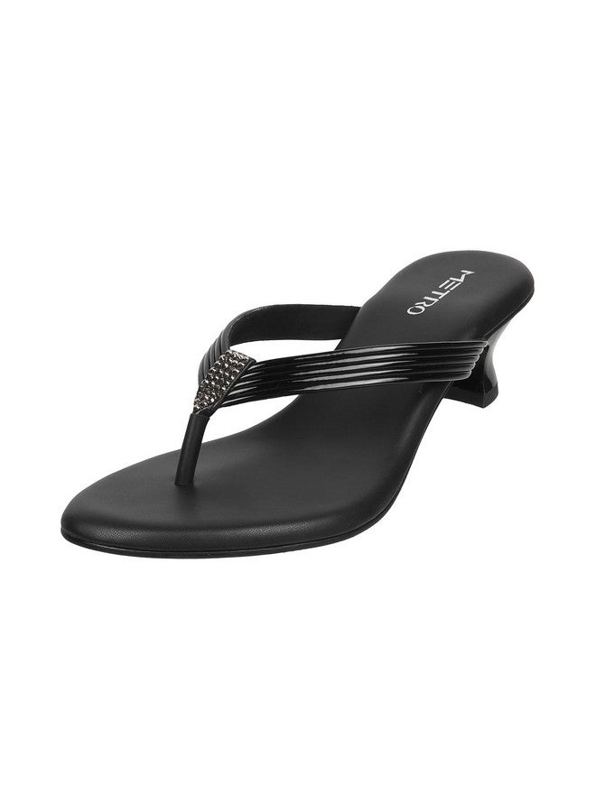مترو حذاء Metro Women's Black Fashion Kitten Heel Slip-on مقاس المملكة المتحدة/5 الاتحاد الأوروبي/38 (32-240) - Image 1