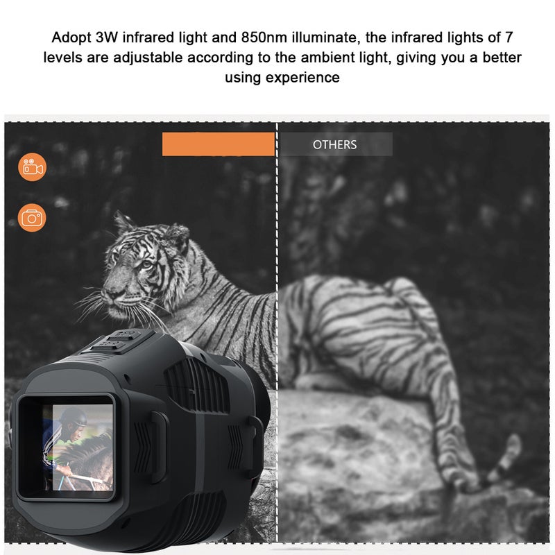 1080P Portable Monocular Infrared Night-Visions Device Day Night Use Photo Video Taking 5X Digital Zoom 300M Full Dark Viewing Distance for Outdoor Hunt Boating Journey - Image 3
