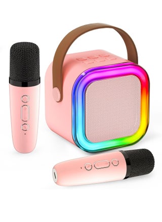 Mini Karaoke Machine with Bluetooth Speaker and Dual Wireless Microphones – Portable All-in-One Karaoke System for Kids & Adults | Rechargeable Battery, LED Light Effects, Echo Control | Home Party & Family Fun Entertainment Sound System - pzsku/Z7904BB6F46999D44D351Z/45/_/1730377779/a9b5d0f8-46e0-46e5-8ab6-5dd437f8c1d7
