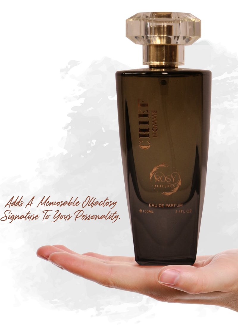 ROSY PERFUMES CHIEF HOMME Perfume for Men 24 Hours Long Lasting Men's Fragrances,Infused with Natural Pheromones Fragrance For Men,Perfume Valentine Gift For Men,Eau De Parfum - Image 4