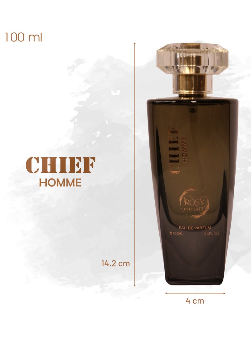 ROSY PERFUMES CHIEF HOMME Perfume for Men 24 Hours Long Lasting Men's Fragrances,Infused with Natural Pheromones Fragrance For Men,Perfume Valentine Gift For Men,Eau De Parfum - Image 2