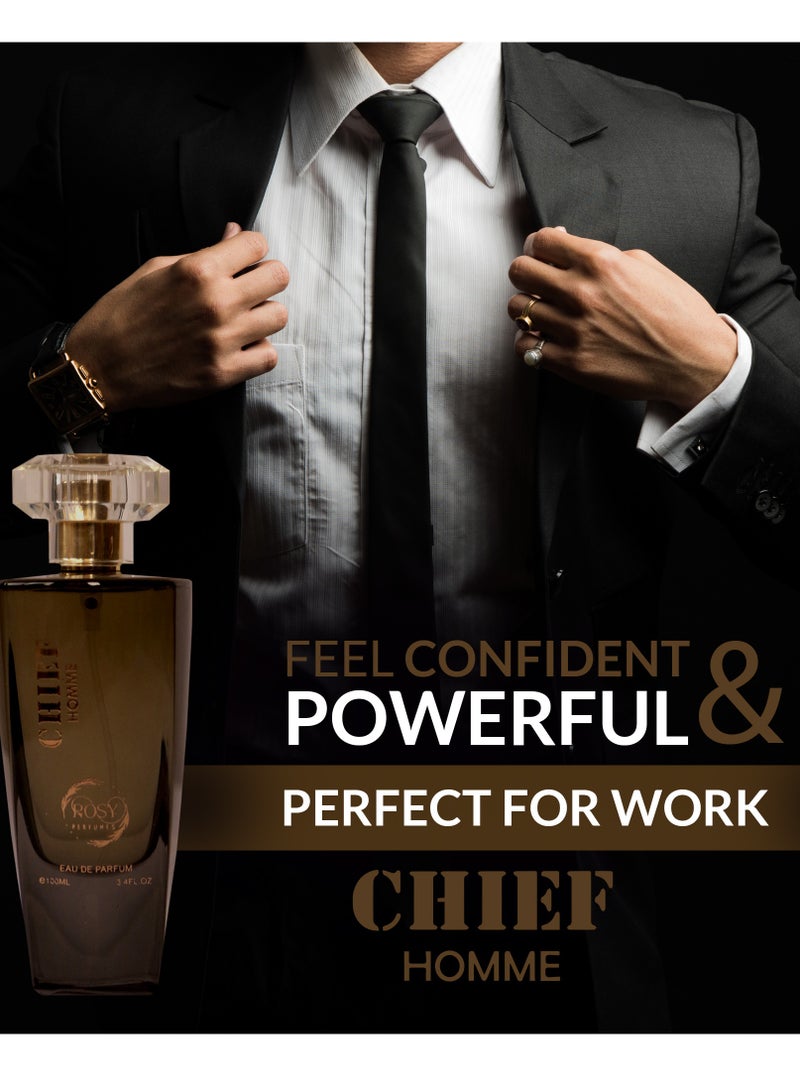 ROSY PERFUMES CHIEF HOMME Perfume for Men 24 Hours Long Lasting Men's Fragrances,Infused with Natural Pheromones Fragrance For Men,Perfume Valentine Gift For Men,Eau De Parfum - Image 3