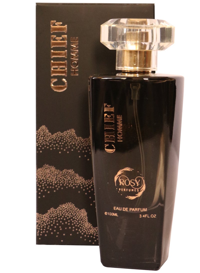 ROSY PERFUMES CHIEF HOMME Perfume for Men 24 Hours Long Lasting Men's Fragrances,Infused with Natural Pheromones Fragrance For Men,Perfume Valentine Gift For Men,Eau De Parfum - Image 1
