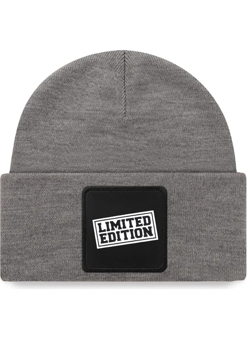 Black Börk V1 Acrylic Limited Edition - Unisex Gray Beret (Beanie) with 2 Code Logo