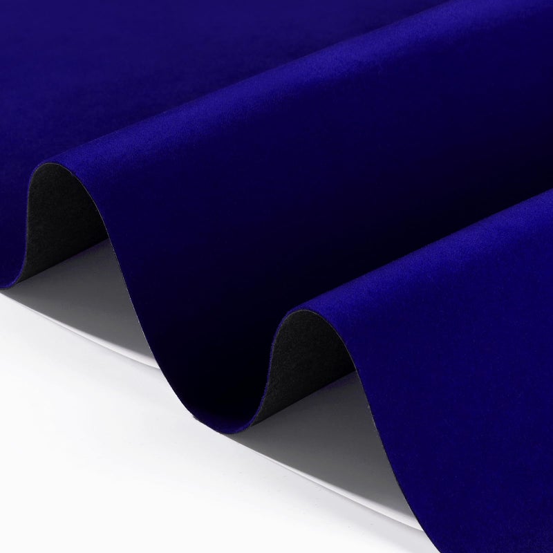 FunStick Sapphire Blue Fabric Wallpaper Peel and Stick Soft Velvet Fabrics Wallpaper Blue Felt Fabric Contact Paper for Cabinets Shelf Liner Self Adhesive Wall Paper for Bedroom Drawers 158x788