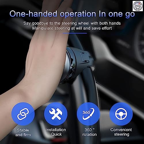 Yobbo Universal Car Steering Wheel Spinner Knob 360° Rotation Power Handle Driving Helper Booster Auxiliary Aid Control Strengthener Fit for All Vehicles Cars Truck Tractor Original 3R-2251 (3R-2251) - Image 2