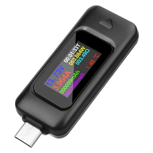 MakerHawk Type-C USB Tester Voltmeter Meter USB Multimeter Voltage and Current Tester 0-5A 4-30V USB Power Meter Multi-Function Tester Color Display Capacity Voltage Current Detector (V1) - Image 1