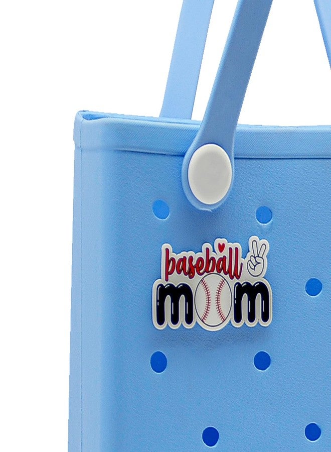 Amesuspes Baseball Mom Bag Charm - Cute Baseball Charms for Perforated Tote Bags, Beach Handbag Accessories for Game Day (Style 1) - Image 1