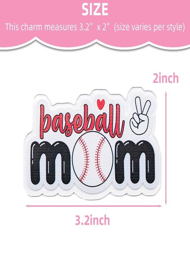 Amesuspes Baseball Mom Bag Charm - Cute Baseball Charms for Perforated Tote Bags, Beach Handbag Accessories for Game Day (Style 1) - Image 3