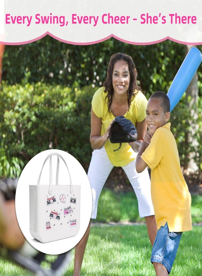 Amesuspes Baseball Mom Bag Charm - Cute Baseball Charms for Perforated Tote Bags, Beach Handbag Accessories for Game Day (Style 1) - Image 4