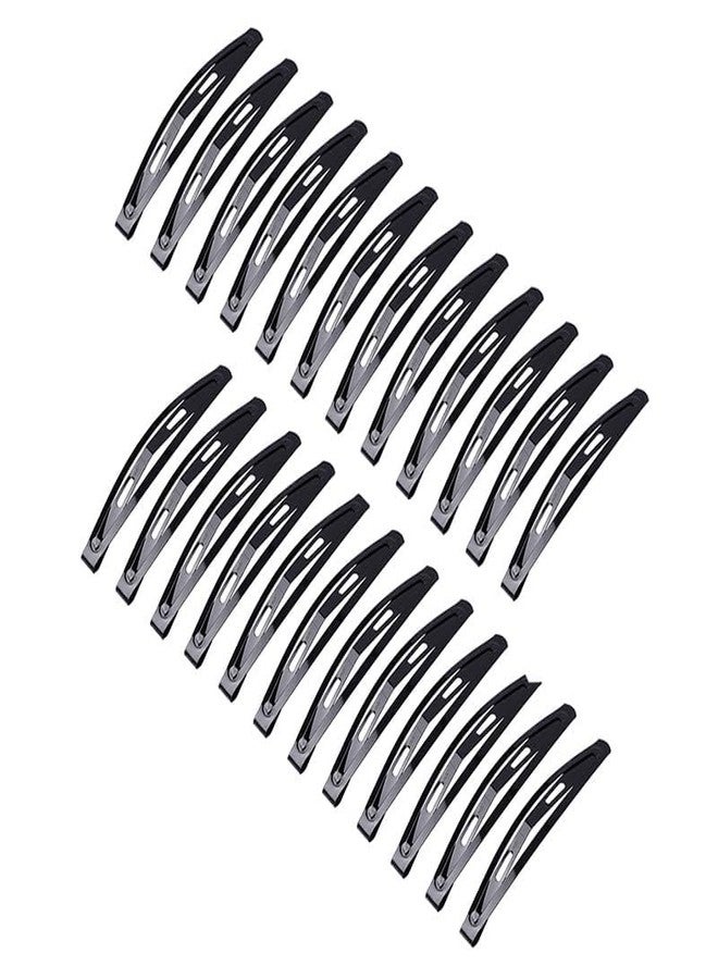 AKADO Metal Oval Snap tic tac Hairpins No-slip Long Hair Styling Pins Clips Barrettes Hair Styling Clip for Girl's (Black) (Pack Of 20) - Image 2