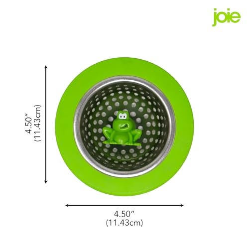 Joie Ribbit Kitchen Sink Strainer Basket, Fits All Standard Sinks, Stainless Steel, Cute Garbage Disposal Drain Cover, 4.5-Inch, Green Frog - Image 5