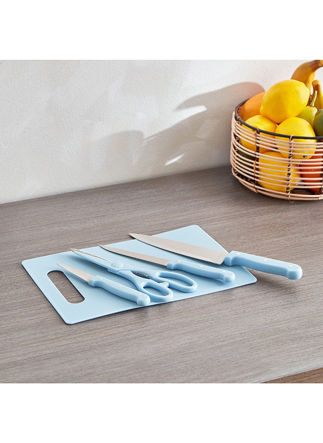 Home Box Rogers 5-Piece Knives with Scissors and Chopping Board Set 28.5 x 0.5 x 19.5 cm  - Image 1
