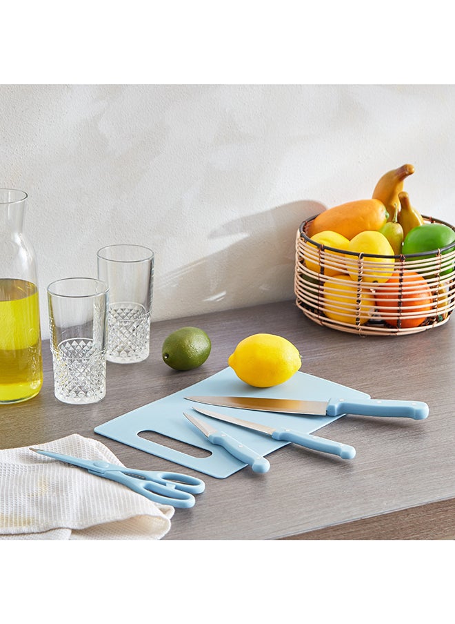 Home Box - Rogers 5-Piece Knives with Scissors and Chopping Board Set 28.5 x 0.5 x 19.5 cm - Image 1
