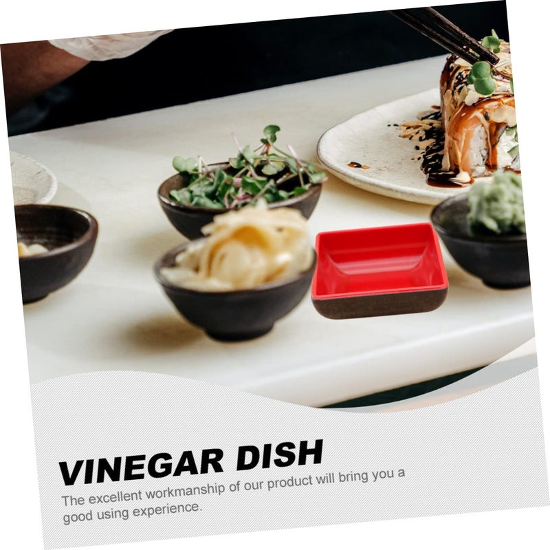 6 Square Sauce Plates Small Condiment Dishes For Home Restaurant Use - Image 3