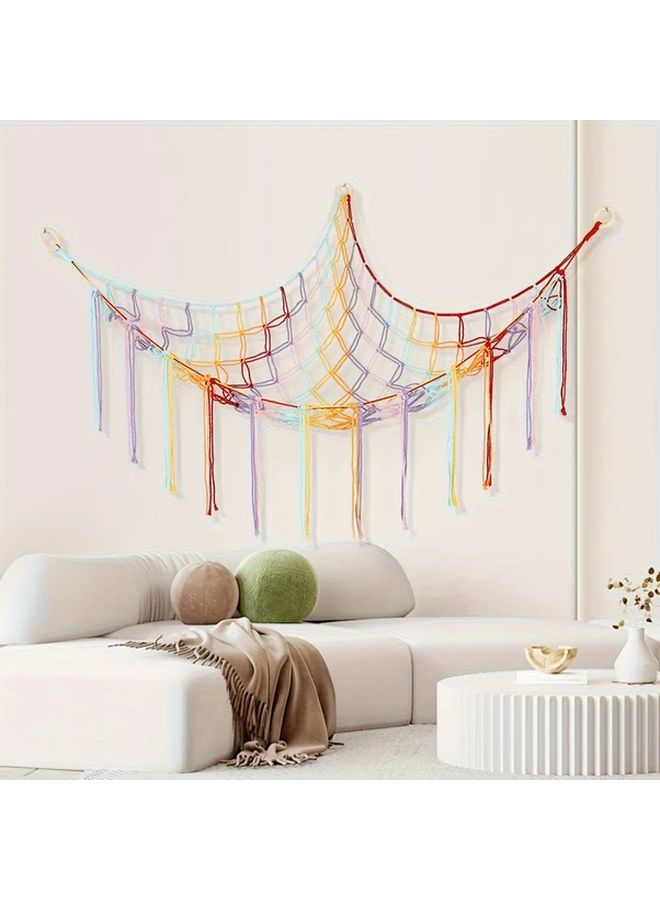 Large Colorful Toy Storage Hanging Net Organizer For Plushies And Stuffed Animals - Image 4