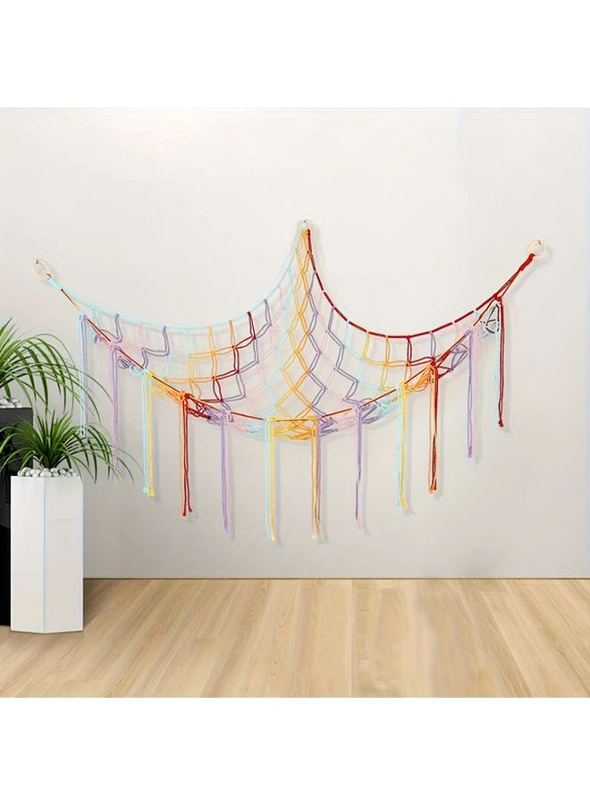 Large Colorful Toy Storage Hanging Net Organizer For Plushies And Stuffed Animals - Image 5