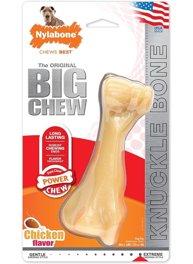 Nylabone Dura Chew Big Chew Bone for Extreme Chewers, Chicken Flavour - Image 1